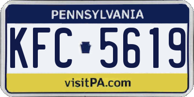 PA license plate KFC5619