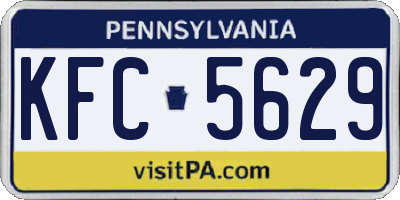 PA license plate KFC5629