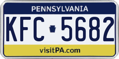 PA license plate KFC5682