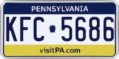 PA license plate KFC5686