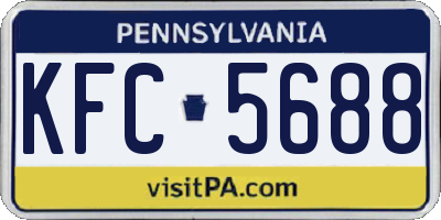 PA license plate KFC5688