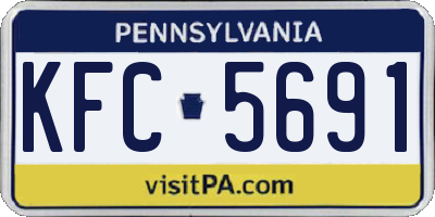 PA license plate KFC5691