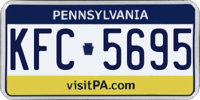PA license plate KFC5695