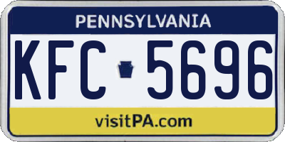 PA license plate KFC5696