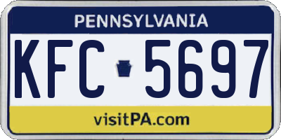 PA license plate KFC5697