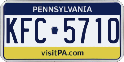 PA license plate KFC5710