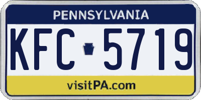 PA license plate KFC5719