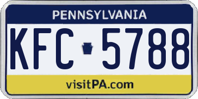 PA license plate KFC5788