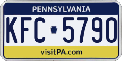 PA license plate KFC5790