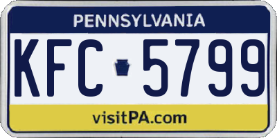 PA license plate KFC5799