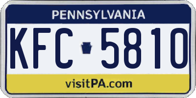 PA license plate KFC5810