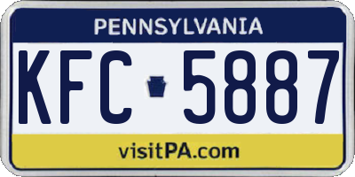 PA license plate KFC5887