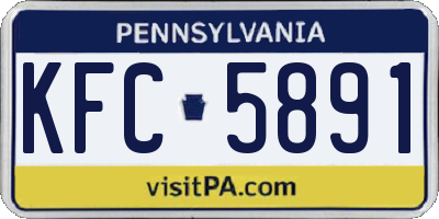 PA license plate KFC5891