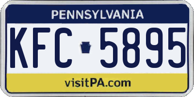 PA license plate KFC5895
