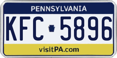 PA license plate KFC5896