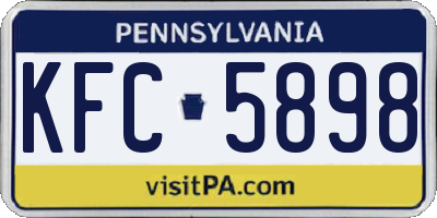 PA license plate KFC5898