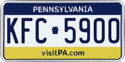 PA license plate KFC5900