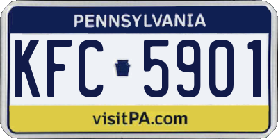 PA license plate KFC5901
