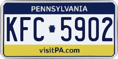 PA license plate KFC5902