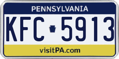 PA license plate KFC5913