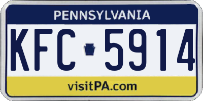 PA license plate KFC5914