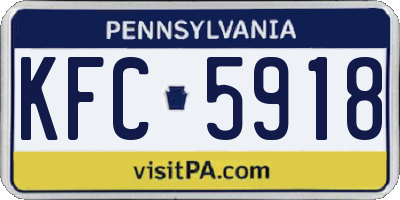 PA license plate KFC5918