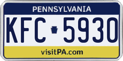 PA license plate KFC5930