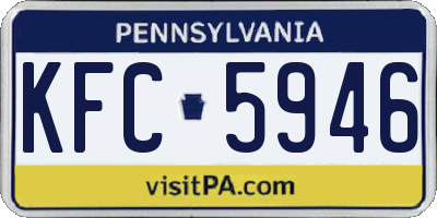 PA license plate KFC5946