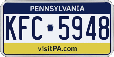PA license plate KFC5948
