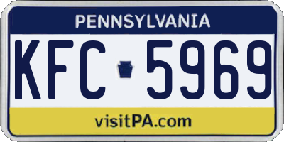 PA license plate KFC5969