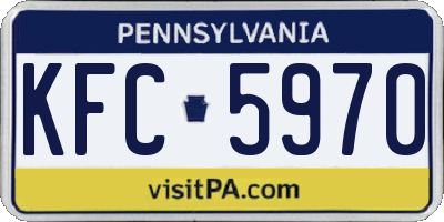 PA license plate KFC5970