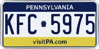 PA license plate KFC5975