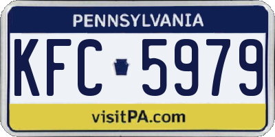PA license plate KFC5979