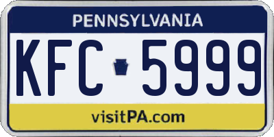 PA license plate KFC5999