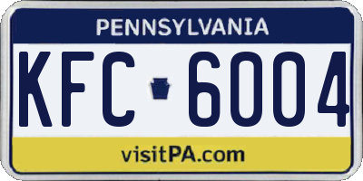 PA license plate KFC6004