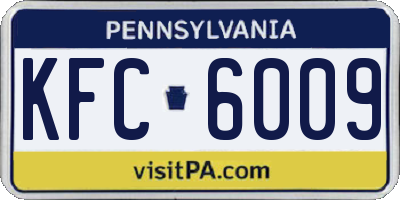 PA license plate KFC6009