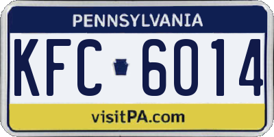 PA license plate KFC6014