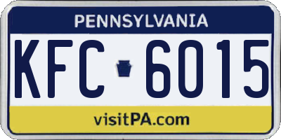 PA license plate KFC6015