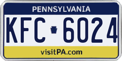 PA license plate KFC6024
