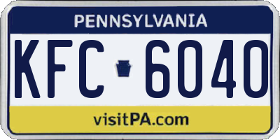PA license plate KFC6040