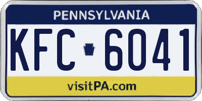 PA license plate KFC6041