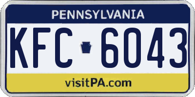 PA license plate KFC6043