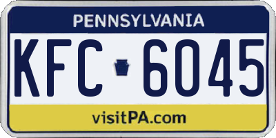 PA license plate KFC6045