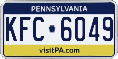 PA license plate KFC6049