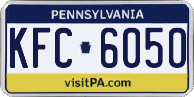 PA license plate KFC6050
