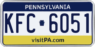 PA license plate KFC6051