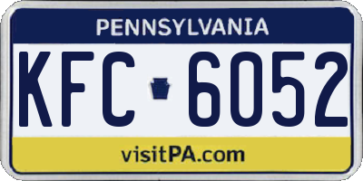 PA license plate KFC6052
