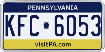 PA license plate KFC6053