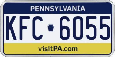 PA license plate KFC6055
