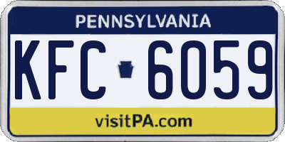 PA license plate KFC6059